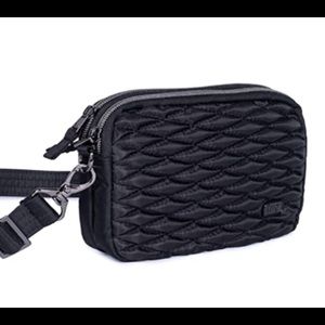 LUG Coupe Black Quilted Crossbody Bag